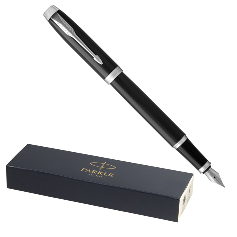 Parker IM plunksnakotis, juodas su sidabrinės sp. detalėm