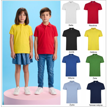 Vaikiški premium polo marškinėliai universalūs