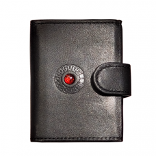 Odinė maža piniginė su inkrustuotu gintaru