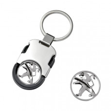 Raktų pakabukas Peugeot su žetonu