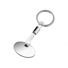 Ovalus raktų pakabukas su skaidria juostele