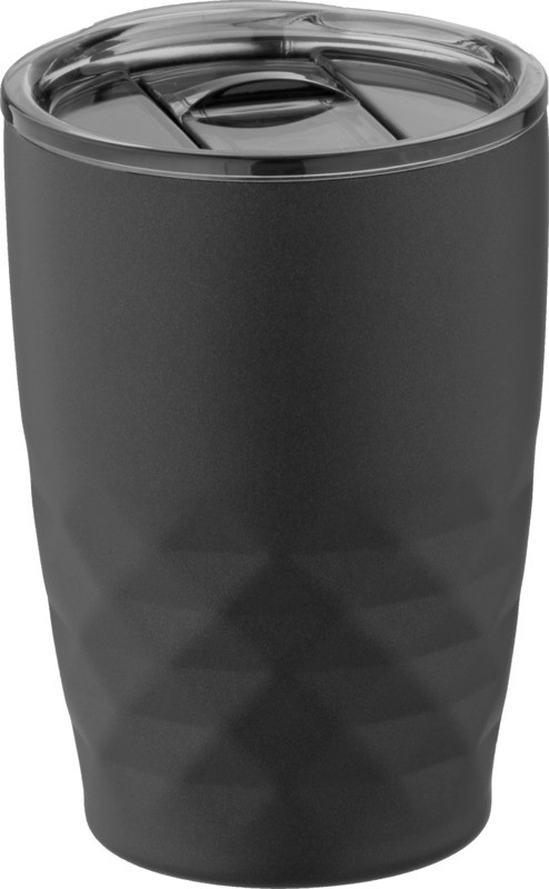 Elegantiškas vakuuminis varinis termo puodelis, talpa 350 ml, juodas