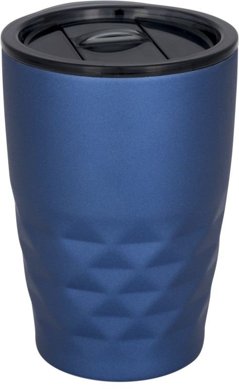 Elegantiškas vakuuminis varinis termo puodelis, talpa 350 ml, mėlynas