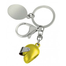 Raktų pakabukas su geltonu atlenkiamu šalmu